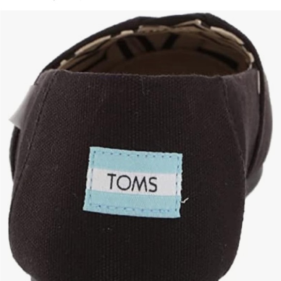 Toms Black Oxford Redondo Chambray Flats Women's size 8.5 shoes - Picture 2 of 3